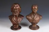 Issac Scott Hathaway, FREDERICK DOUGLAS and PAUL LAURENCE DUNBAR: TWO WORKS, Plaster busts with bronze patina - Height: 12 in., each PROVENANCE: Estate of Jim Graham, former Washington