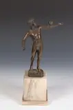 Continental School, Nude Male Athlete with Ball, Bronze - Height: 9 in