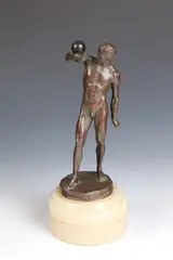 Marcus Fritsche, Nude Male Athlete with Ball, Bronze - Height: 8 in