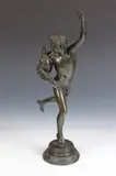 Alexandre Falguière, Le Juene Homme a Coq, Bronze - Height: 15 in
