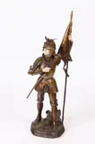 Emmanuel Hannaux, Cavaliere, Bronze with ivory - Height: 41 in