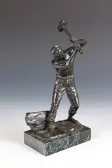 Ferdinand Lugerth, Laborer with Mallet, Bronze - Height: 10 1/2 in