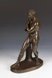 Adolf Dressler, Nude Male Boxer, Bronze - Height: 20 in