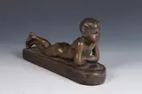 Franz Barwig, Liegender Knabe, Bronze - Height: 4.7 in. x 9 .1 in