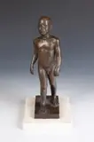 C.N.W, Untitled, YOUNG BOY, signed with monogram and stamped."Modern Art Foundry NY " Bronze - Height: 11 1/2 in