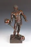 Frederick William Pomeroy. Ra, Eugen Sandow, The Magnificent, signed and stamped "Feb 14/91 London" Bronze - Height: 18 in