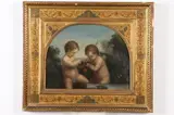 Continental School, Two Putti, TWO PUTTI, oil on canvas
