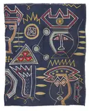 Michael O'Connell, 'Michael O'Connell (1898-1976) 'Blue Faces Fragment' paste resist on rayon 150 x 110cm