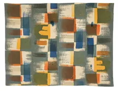 Michael O'Connell, 'Michael O'Connell (1898-1976) 'Squares' paste resist on cotton 158 x 200cm