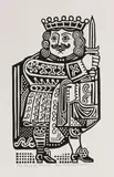 Edward Bawden, Untitled, Edward Bawden RA (1903-1989) 'The King of Hearts' linocut