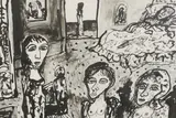 John Bellany, Untitled, ink and wash 58 x 83cm
