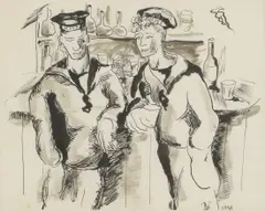 Joan Warburton, Untitled, pen and ink 20 x 24.5cm Provenance: The estate of the artist; with Sally Hunter Fine Art.