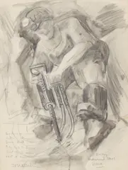 Sven Berlin, Untitled, pencil and watercolour 32 x 23.5cm Provenance: 'Peter Nahum Collection'