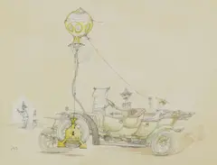 Frederick Rowland Emett, Untitled, pen and ink and watercolour 38 x 47cm Exhibited: Chris Beetles Limited