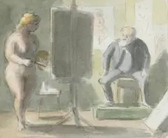 Edward Ardizzone, Untitled, pen and ink and watercolour 16.5 x 19cm Provenance: The Estate of Sir Jack and Lady Baer.