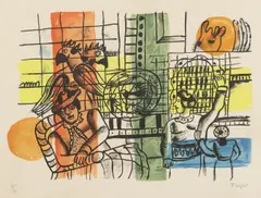 Untitled by Fernand Léger, 1881-1955) 'La Marchande d'Oiseaux' from 'La Ville' lithograph in colours, sold Oct 2022