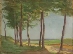 Léo Gausson, Untitled, oil on panel 26.5 x 34cm Provenance: Anon. sale