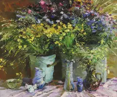 Untitled by Anatoly Shapovalov, oil on canvas 76 x 91cm, sold Oct 2022