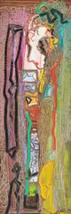 Untitled by Soile Yli-Mäyry, oil on canvas 60.2 x 20.5cm, sold Oct 2022