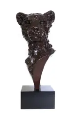 Untitled by Mark Coreth, Mark Coreth (b.1958) Lioness bronze, sold Oct 2022