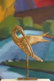 Guy Taplin, Untitled, Guy Taplin (b.1939) Preening sanderling patinated bronze