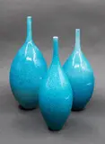 Trio of three slender vases by Peter Collis, offered Dec 2024