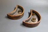 Keith Blight, Pair of Ikebana Moon Pots