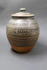 Lidded jar by Steve Aitken, offered Dec 2024