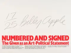 Billy Apple, Numbered and Signed
