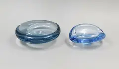 Per Lütken for Holmegaard, Danish blue glass ashtray and bowl