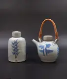 Peter Stichbury, Blue and white teapot and bottle