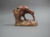 Trickle glaze kiwi vase by Crown Lynn Potteries, sold Feb 2023