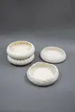 Four white float bowls by Crown Lynn Potteries, sold Feb 2023