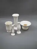 A selection of five white slip-cast ceramics by Crown Lynn Potteries, sold Feb 2023