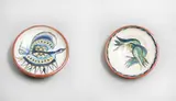 Elizabeth Lissaman, Two small hand-painted wall plates