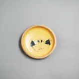 Early slip trailed pin dish by Len Castle, sold Feb 2023