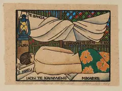 Michael is Sleeping on the Bed by Robin White, sold Oct 2022