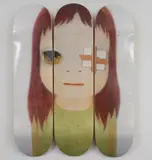 Untitled Skateboard Decks Triptych (2020) by Yoshitomo Nara for the Skateroom, offered Oct 2022