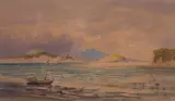 William Francis Barraud, Rangitoto from Freemans Bay