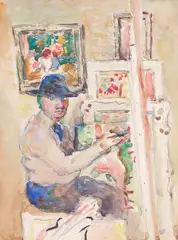 Francis McCracken, The Artist at the Easel