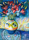 Wendy Leach, Untitled [Still Life with Iris and Lilies]