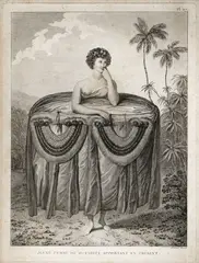 John Webber, Jeune Femme de O-Tahiti Apportant un Present