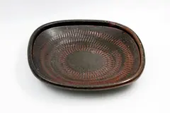 Stoneware platter by Len Castle, sold Oct 2022