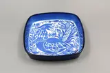An Alumina Faience ‘Tenara’ Peacock dish by Marianne Johnson for Royal Copenhagen, sold Oct 2022