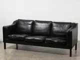 Børge Mogensen, A Danish three-seater black leather ‘2213’ sofa