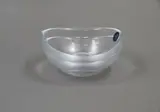 Two small frosted oval crystal bowls by Royal Copenhagen, sold Oct 2022
