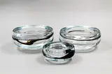 Holmegaard, Three decorative blown glass dishes
