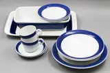 Hertha Bengtson for Rörstrand, Ceramic dinner set in Koka pattern, 1950s