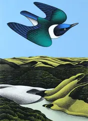 Don Binney, Swoop of the Kotare, Wainamu