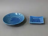 Marylin Wiseman, A blue dish and a small tray